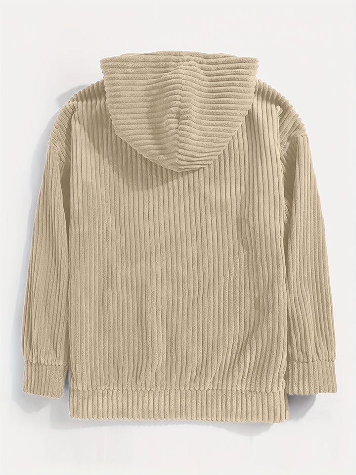 Urban Cord Hoodie - Pullover met Corduroy Kap